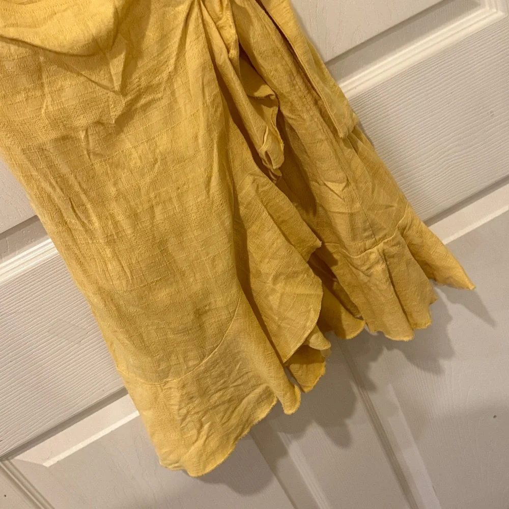 American Eagle yellow faux wrap mini dress, medium - Picture 4 of 7